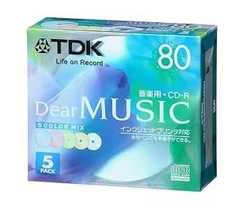 TDK CD-RDE80CPMX30PS 3点セット 音楽用CD-R 5色カラー Amazon.co.jp: TDK 音楽用CD-R 80分 インクジェットプリンタ対応